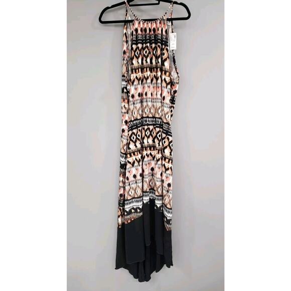 NEW Avenue Size 22/24 Black Pink Stretch Summer Sundress Long Plus Size Tie Dye - Picture 1 of 6